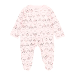 Mameluco estampado pingüinos rosa