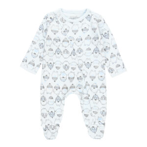 Mameluco estampado pingüinos celeste