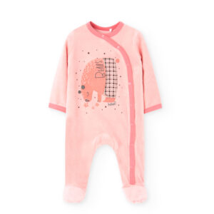 Mameluco terciopelo bears rosa