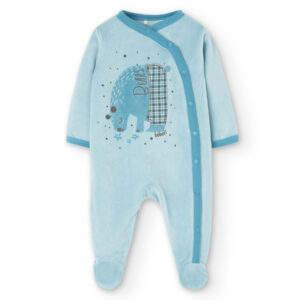 Mameluco terciopelo bears celeste