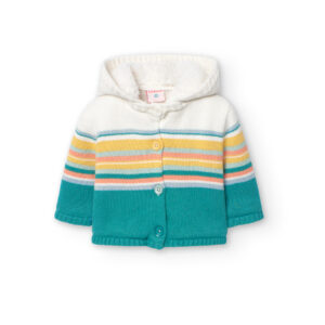 Chaqueta tejido de punto rayas
