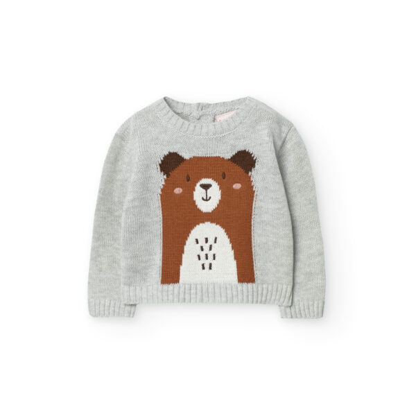 Conjunto tejido de punto oso girs-raya verde - Image 3