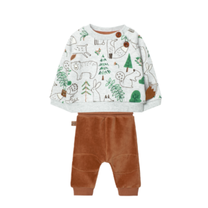Conjunto felpa estampado bosque