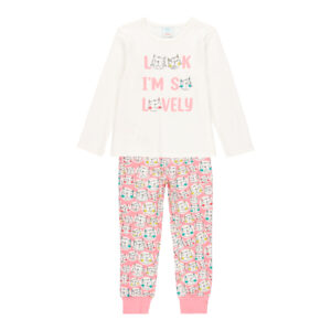 Pijama niña gatos rosa