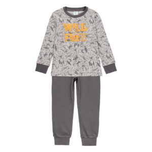 Pijama gris niño animales